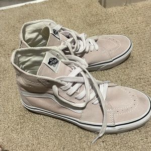 Light Pink High Top Vans